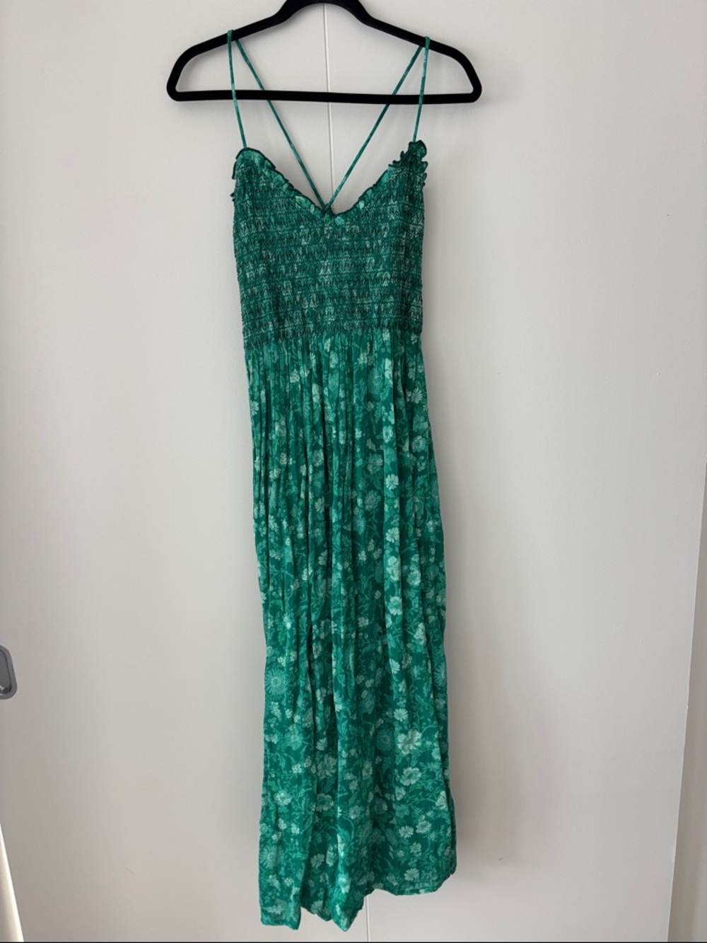 Free People Green Floral Midi Dress